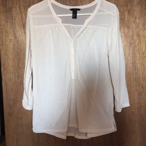 3/4 sleeve cream H & M top